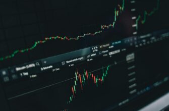 Close-up of a digital market analysis display showing Bitcoin and cryptocurrency price trends.