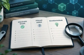 Bizonyítéknapló ellenőrzött tényekkel és kockázati megjegyzésekkel kriptós projektek vizsgálatához