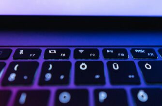 A close up view of a laptop keyboard